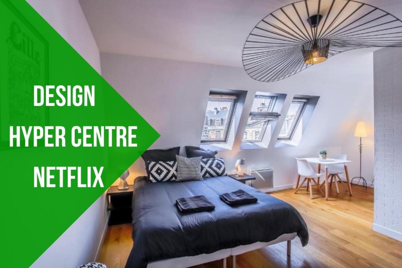 Appartement Design Hyper Centre Lille - Netflix Wifi Fibre - Parking Buitenkant foto