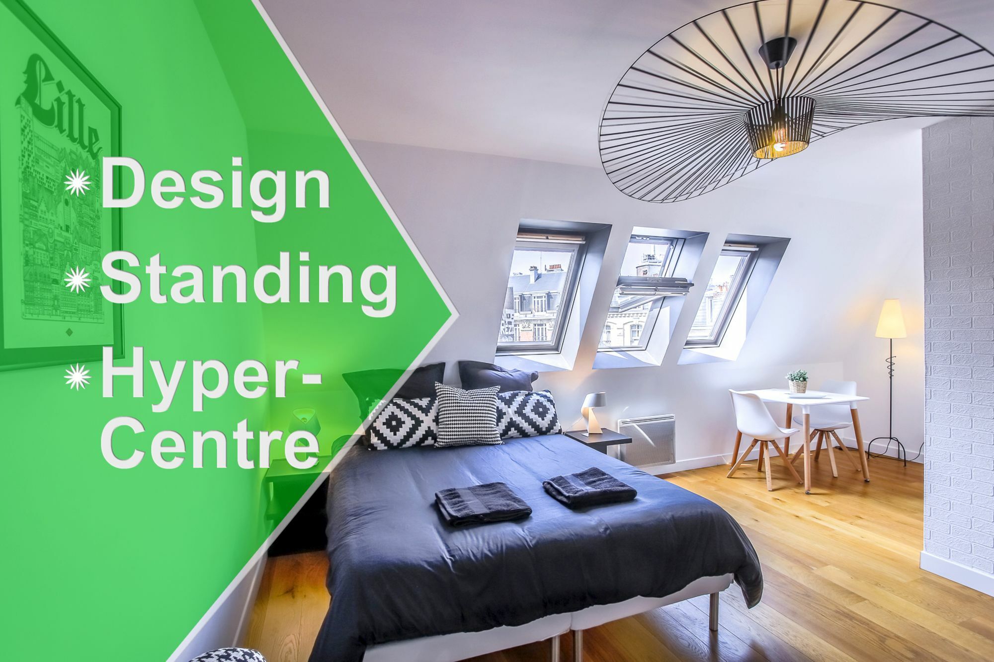 Appartement Design Hyper Centre Lille - Netflix Wifi Fibre - Parking Buitenkant foto